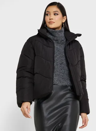 Zip Through Puffer Jacket 