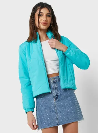 Urban Minx Urban Minx Cropped Padded Jacket 