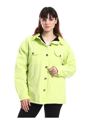 Buttons Down Closure Long Sleeves Jacket 