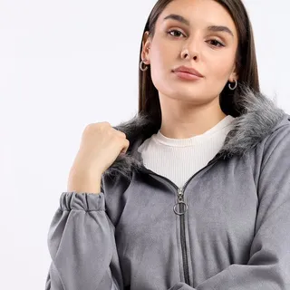 Plain Basic Jacket Silver 