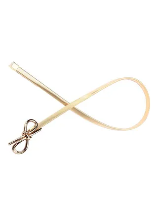Front Stretch Skinny Elastic Belt Gold 
