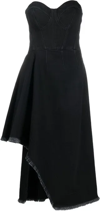 Asymmetric Denim Dress