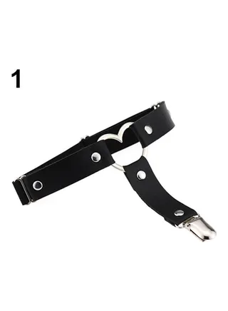 Heart Shape Buckle Belt Black 