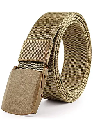 Nylon Stretchable Brown Belt For Men 