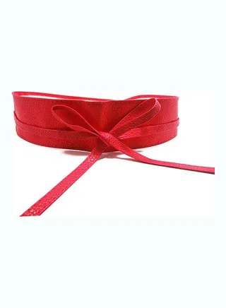 Fashionable Bowknot Belt Red 