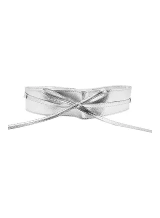 Fashionable Bowknot Belt Silver 