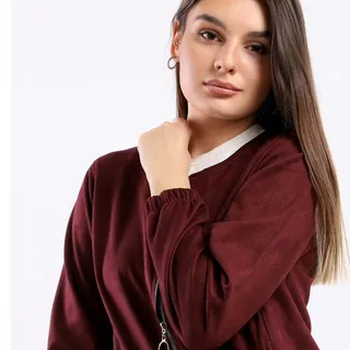 Plain Basic Jacket Burgundy 