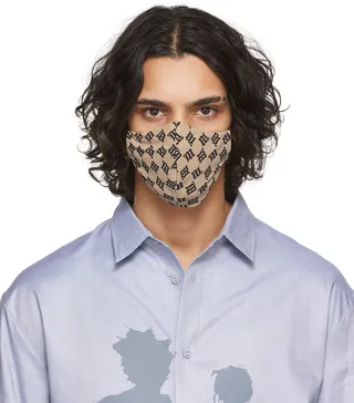 MISBHV Beige Monogram Face Mask