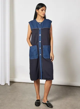 Colourblock Longline Vest 