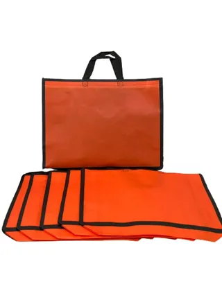 6Pcs Reusable Gift Bags, Goodie Bags, Party Favor Bag or Lightweight Shopping Bags Large Orange 