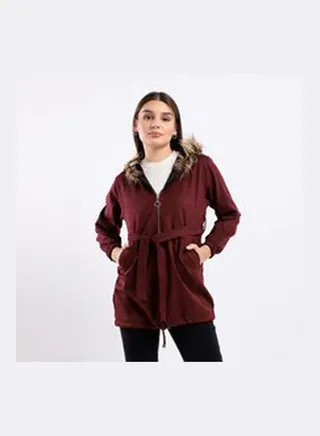 Plain Basic Jacket Burgundy 