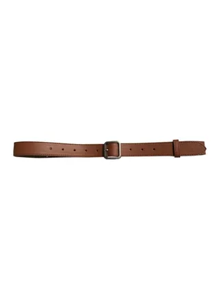 Square Pin Buckle Belt Coffee/Silver 