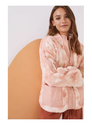Tie-dye Snoopy fur jacket 