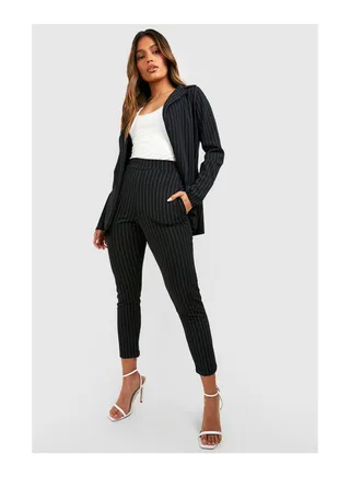 Pinstripe Tailored Blazer And Trouser Co-Ord Suit 