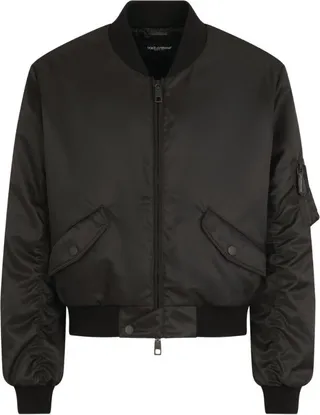 Dolce & Gabbana Logo-Appliqué Bomber Jacket