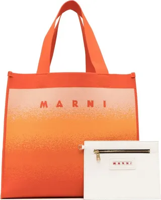 Logo-Print Ombré Tote Bag