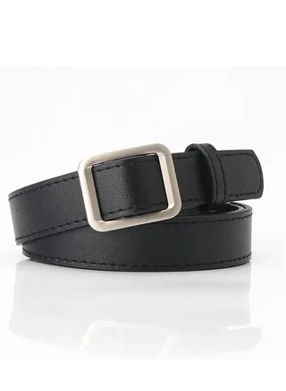 Simple Needle-free And Hole-free Student Casual And All-purpose Decorative Belt 105cm Black 