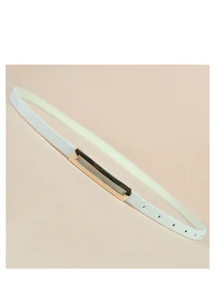 105cm Korean Version Of The New Simple Decoration Slim Women's Waist Belt  White 