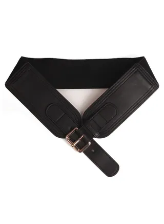 Flower Elastic Decorative Belt Elastic Pearl Inlaid 70cm Black 