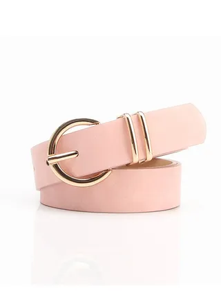 Fashion Boutique Women's Needle Button Casual Versatile Jeans Belt 105cm Pink 