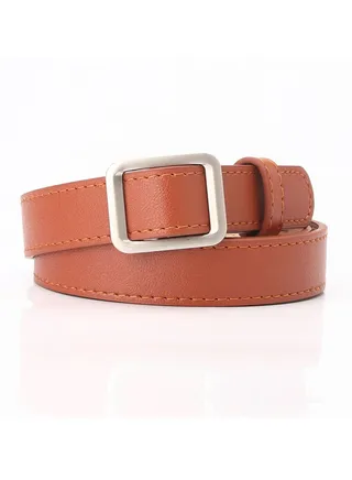 Simple Needle-free And Hole-free Student Casual And All-purpose Decorative Belt 105cm Orange 
