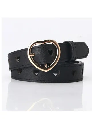 The New Free Hole Love Hollow Out Lady All Kinds Of Sweet Wool Dress Belt 105cm Black 