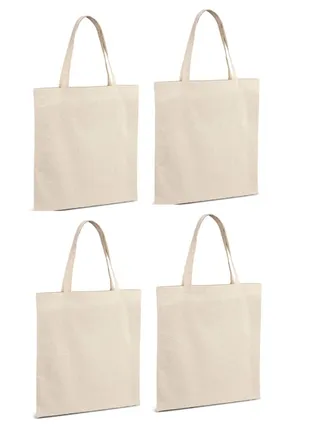 Pack of 4pcs Cotton Canvas Bags in 150 gsm 