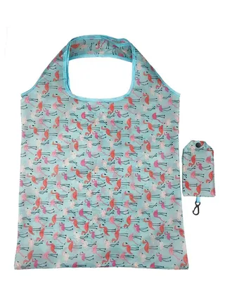 Foldable Reusable Shopping Bag Flamingo Print 60x38cm 