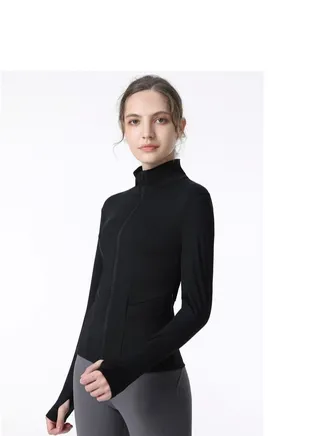 Blazers Over Long Sleeve Fast Dry Running Yoga Wear Black 