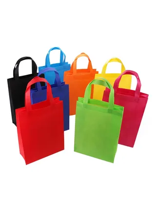 Reusable Grocery Bags, Eco Friendly Party Shopping Gift Tote Color Foldable Machine, DIY Available Heavy Duty Bags with Handle (16Pcs) 