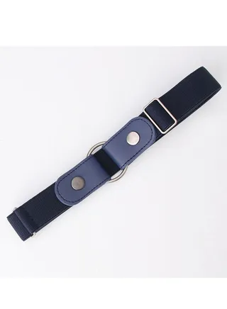 Women's Summer Fecorative Jeans Fashion Trend Elastic Hidden Belt  90cm Blue 