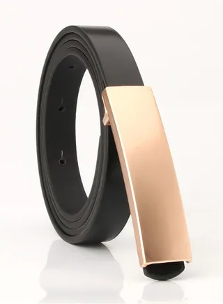 Ladies Smooth Buckle Belt Alloy Mist Surface Fashion Versatile Dress Pu 105cm Black 