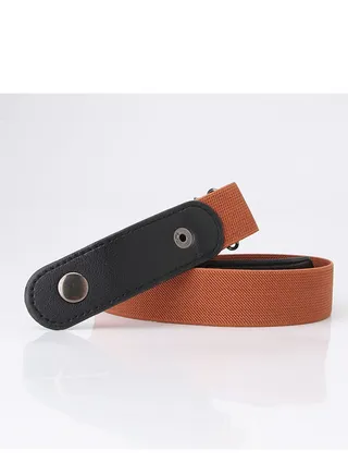 Women's Summer Fecorative Jeans Fashion Trend Elastic Hidden Belt  76cm Orange 