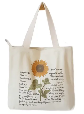Canvas Tote Bag Strap Reusable Grocery Shopping Cloth Zip Women Eco-Friendly with Handle Washable Fashion Beach Shoulder Shopping, School 