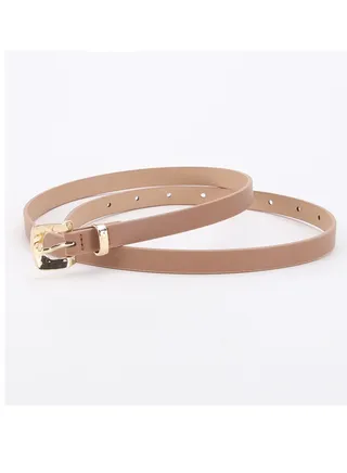 Fashion Student Jeans Accessorize With Skinny Belt Clothing 105cm Brown 