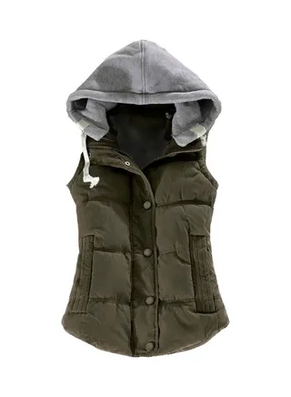 Colour Block Hooded Jacket Army Green/Grey 