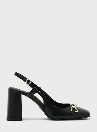 Heart Bit Ankle Strap Pumps