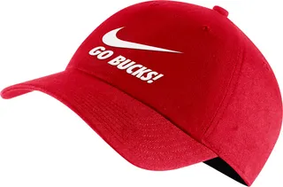 Nike Unisex College Swoosh (Ohio State) Adjustable Hat in Red