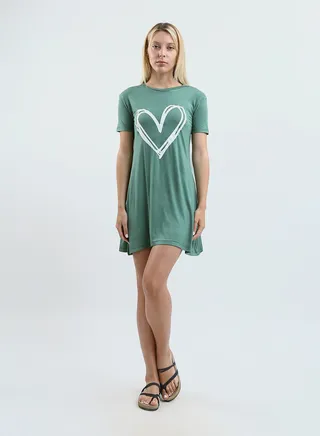 Sleepshirt Cotton Short Sleeves Printed 