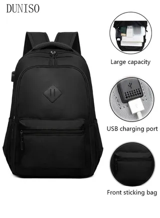 Computer Backpack Business Durable Laptops Travel Backpacks with USB Charging Port College School Computer Bag Gifts for Men and Women Fits Notebook 