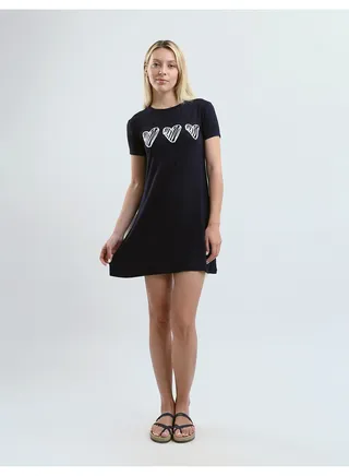 Sleepshirt Cotton Short Sleeves Printed 