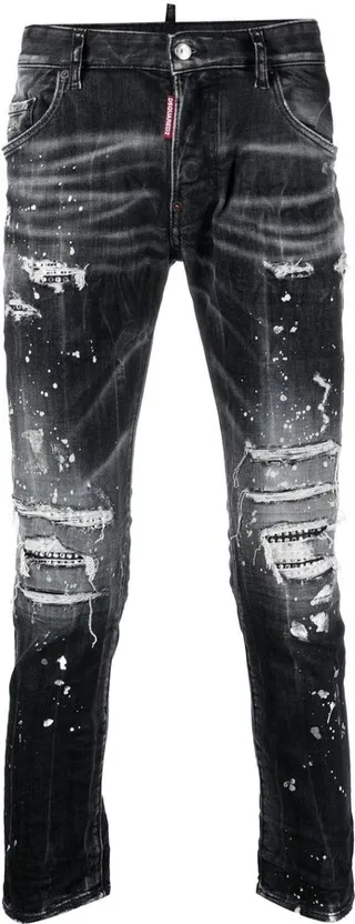 Distressed Skinny-Cut Jeans