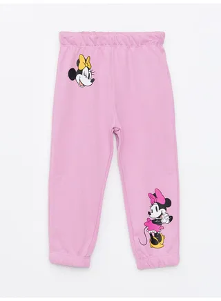 Elastic Waist Minnie Mouse Printed Baby Girl Tracksuit Bottom 