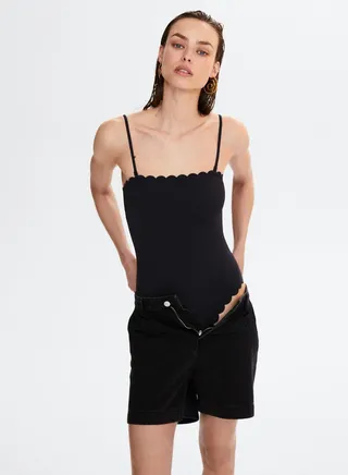 Bardot Knitted Swimsuit 