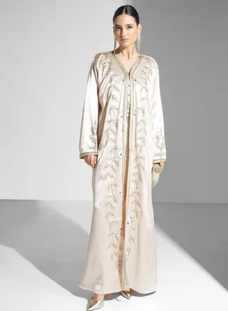 Embellished Lace Detail Dress 