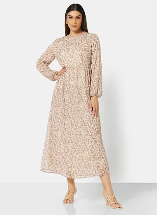 Floral Print Midi Dress 