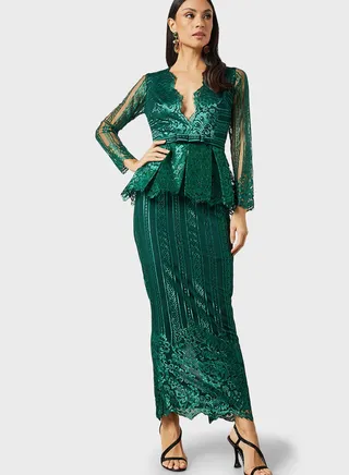 Peplum Lace Dress