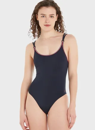 High Leg Strappy Swimsuit 