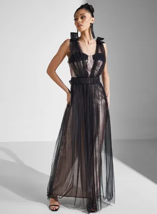 Mesh Tiered Dress 