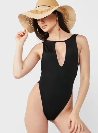 Keyhole Front Swim Suit 
